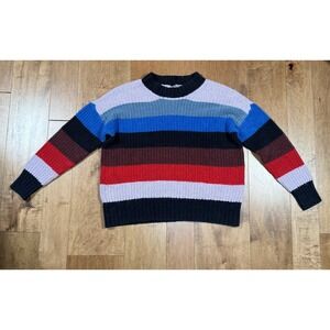 American Eagle Striped Knit Multicolored Pullover Cozy Sweater Women's XXS